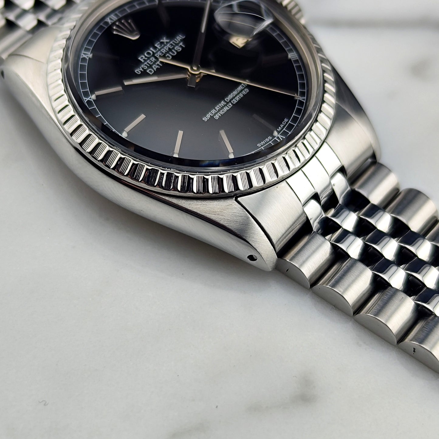 ROLEX Datejust 36 Black Dial Mint+ Box and Papers Serviced 12/2025 [REF. 16030]