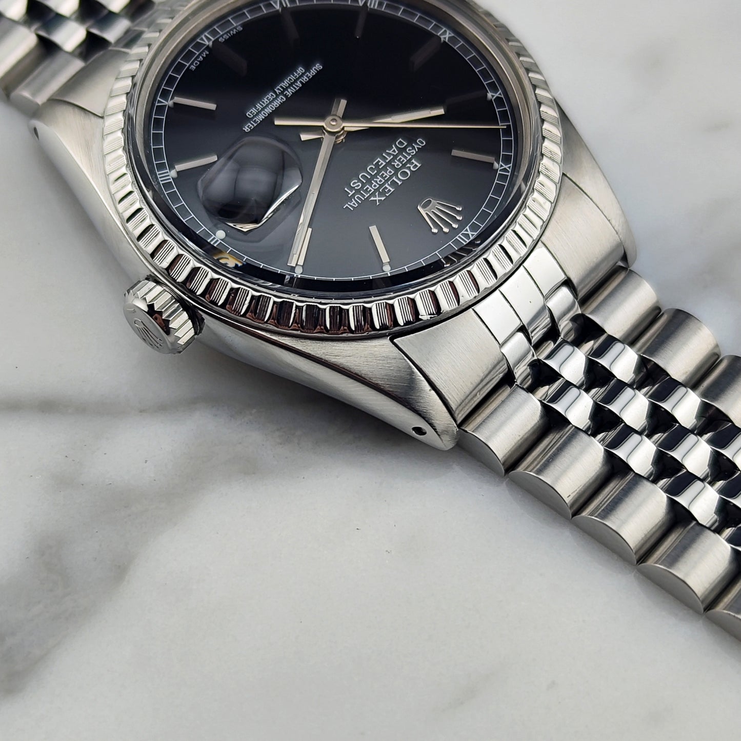 ROLEX Datejust 36 Black Dial Mint+ Box and Papers Serviced 12/2025 [REF. 16030]