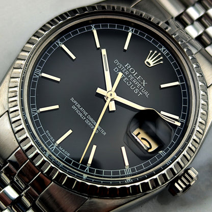 ROLEX Datejust 36 Black Dial Mint+ Box and Papers Serviced 12/2025 [REF. 16030]