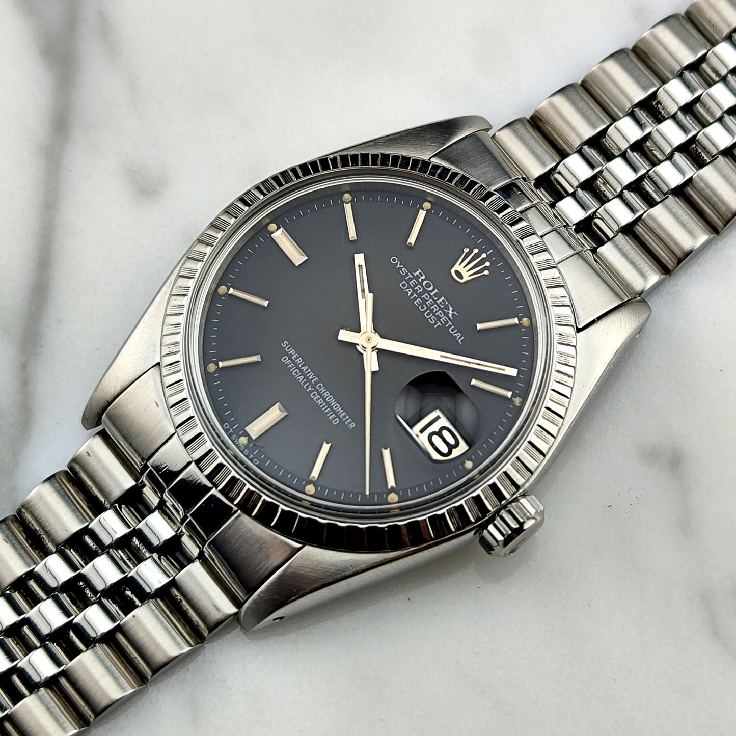 ROLEX Datejust 36 Black Dial Serviced [REF. 1603]