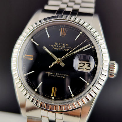 ROLEX Datejust 36 Black Dial Steel 1971 Serviced 06/2026 [REF. 1603]