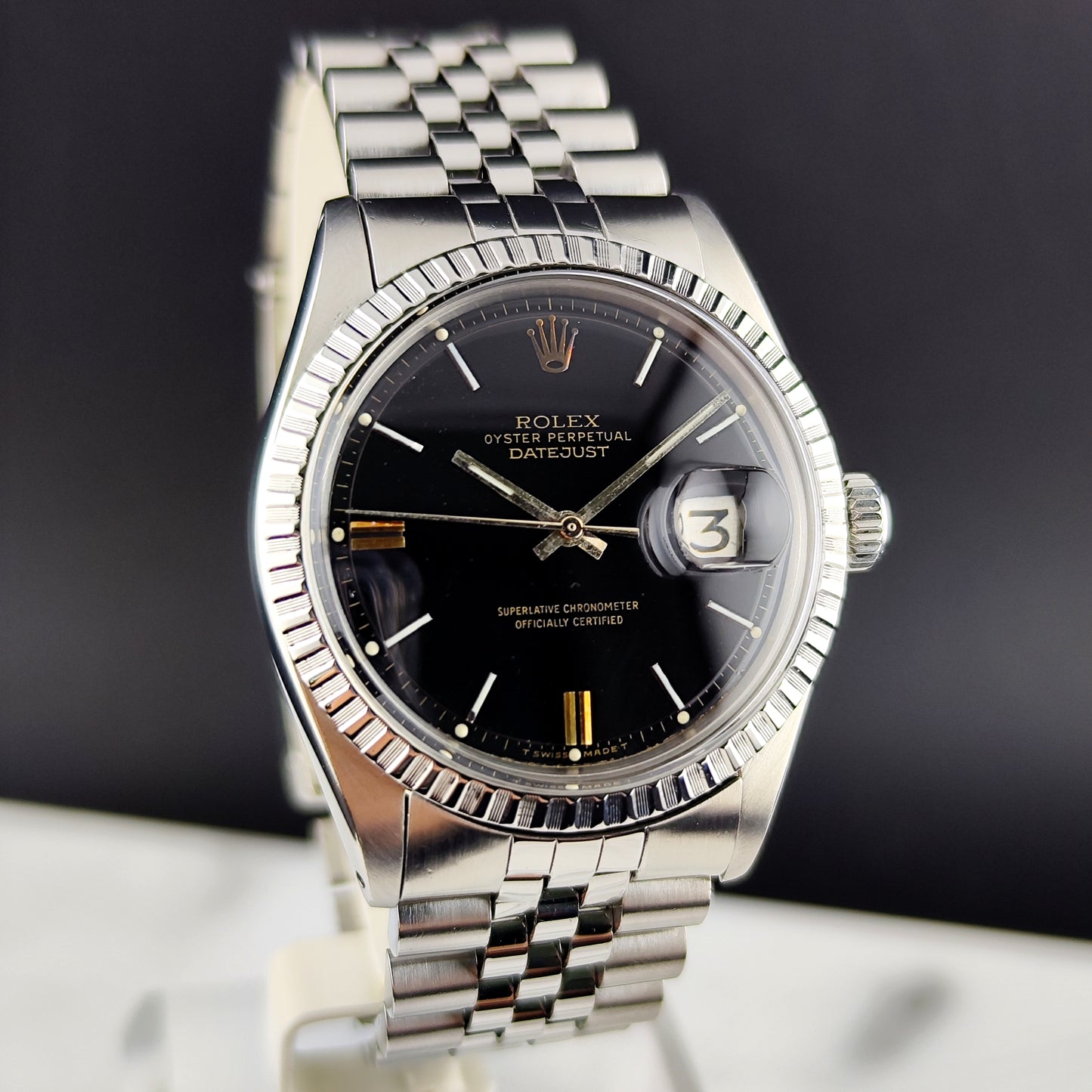 ROLEX Datejust 36 Black Dial Steel 1971 Serviced 06/2026 [REF. 1603]