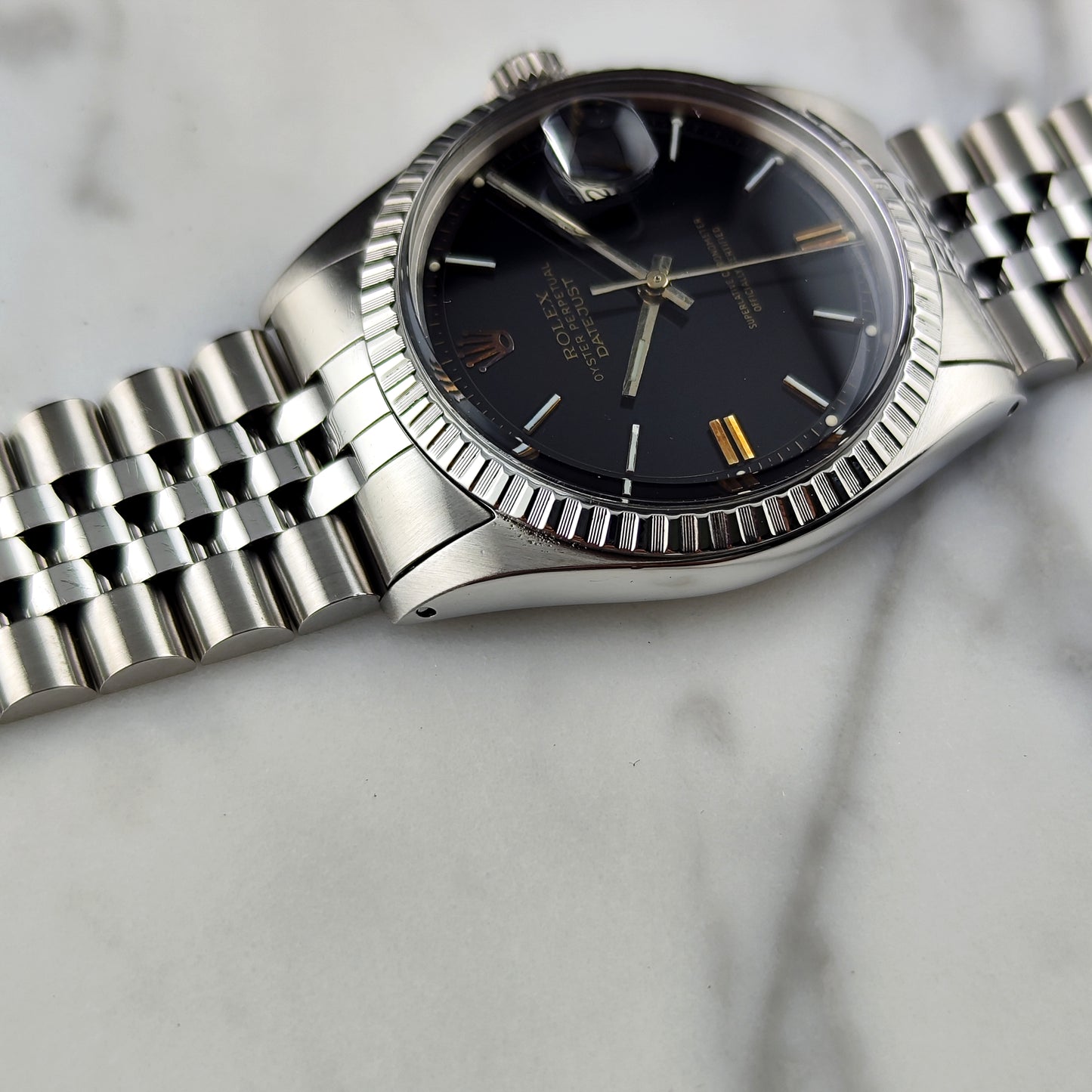 ROLEX Datejust 36 Black Dial Steel 1971 Serviced 06/2026 [REF. 1603]