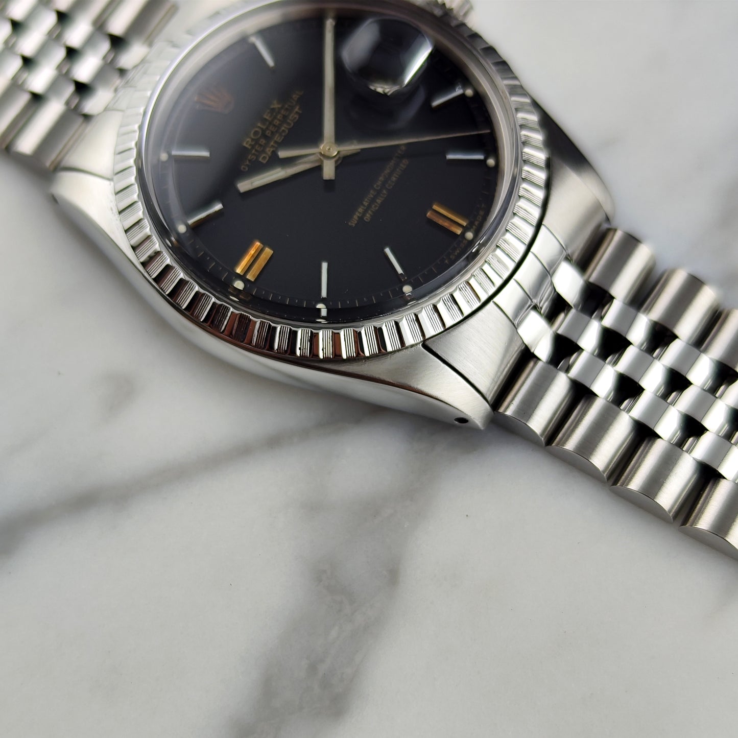 ROLEX Datejust 36 Black Dial Steel 1971 Serviced 06/2026 [REF. 1603]