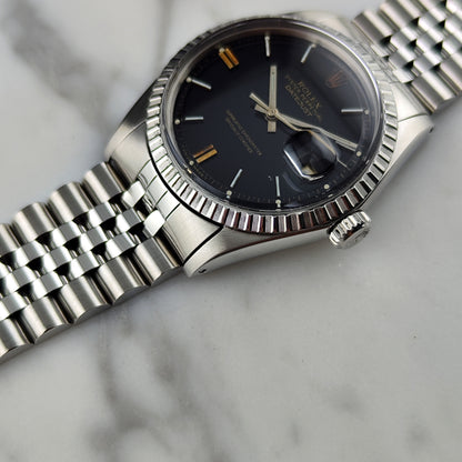 ROLEX Datejust 36 Black Dial Steel 1971 Serviced 06/2026 [REF. 1603]