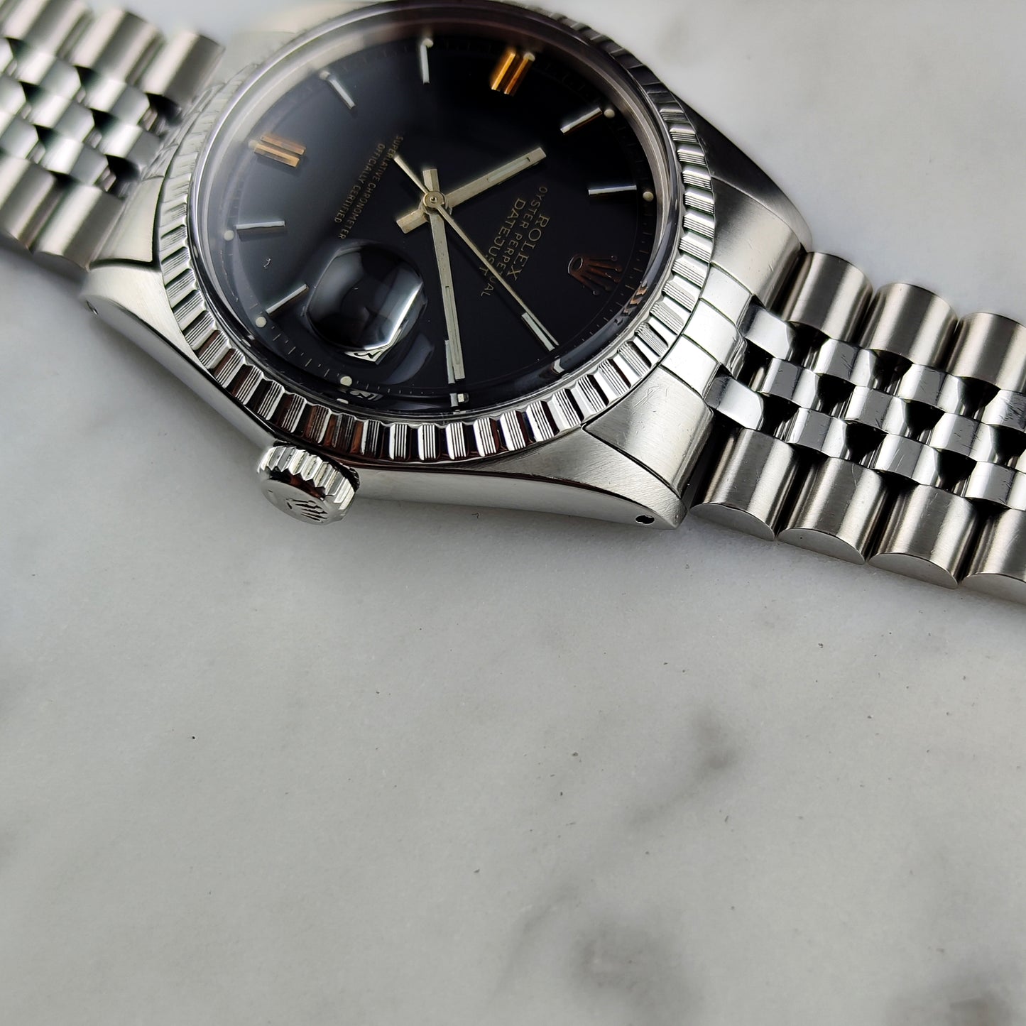 ROLEX Datejust 36 Black Dial Steel 1971 Serviced 06/2026 [REF. 1603]