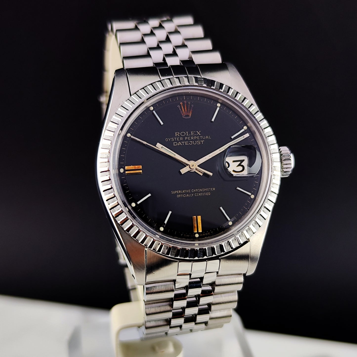 ROLEX Datejust 36 Black Dial Steel 1971 Serviced 06/2026 [REF. 1603]