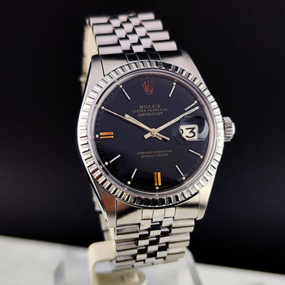 ROLEX Datejust 36 Black Dial Steel 1971 Serviced 06/2026 [REF. 1603]