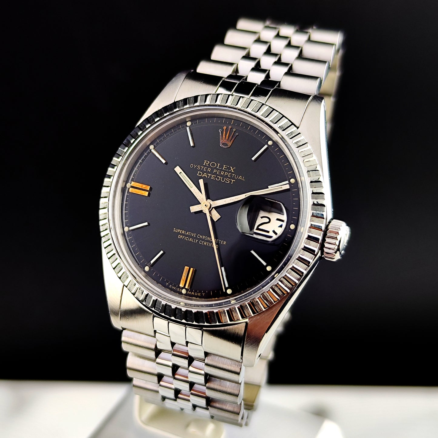 ROLEX Datejust 36 Black Dial Steel 1971 Serviced 06/2026 [REF. 1603]