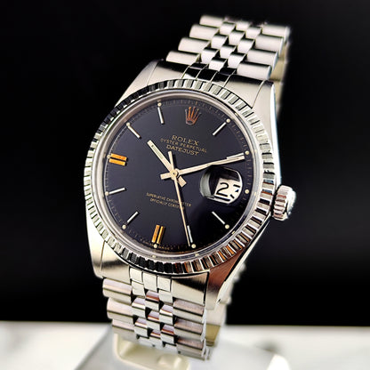 ROLEX Datejust 36 Black Dial Steel 1971 Serviced 06/2026 [REF. 1603]