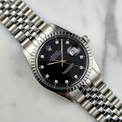 ROLEX Datejust 36 Black Diamond Dial Fullset 1980 [REF. 16030]