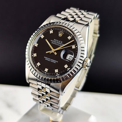 ROLEX Datejust 36 Black Diamond Dial Fullset 1980 [REF. 16030]