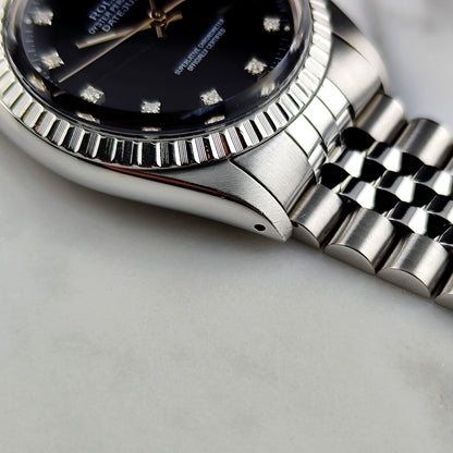 ROLEX Datejust 36 Black Diamond Dial Fullset 1980 [REF. 16030]