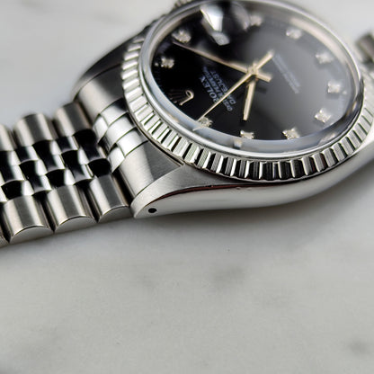 ROLEX Datejust 36 Black Diamond Dial Fullset 1980 [REF. 16030]