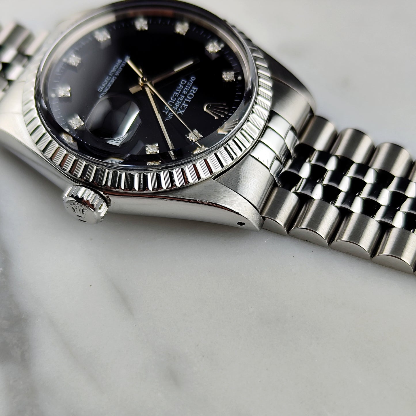 ROLEX Datejust 36 Black Diamond Dial Fullset 1980 [REF. 16030]