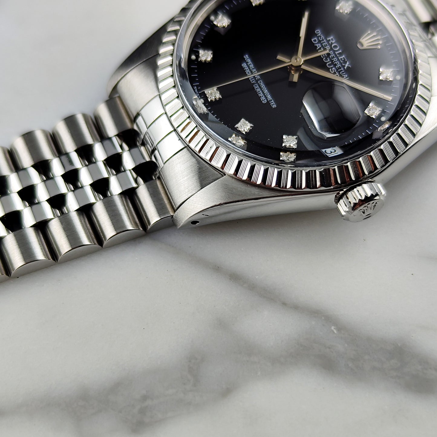 ROLEX Datejust 36 Black Diamond Dial Fullset 1980 [REF. 16030]