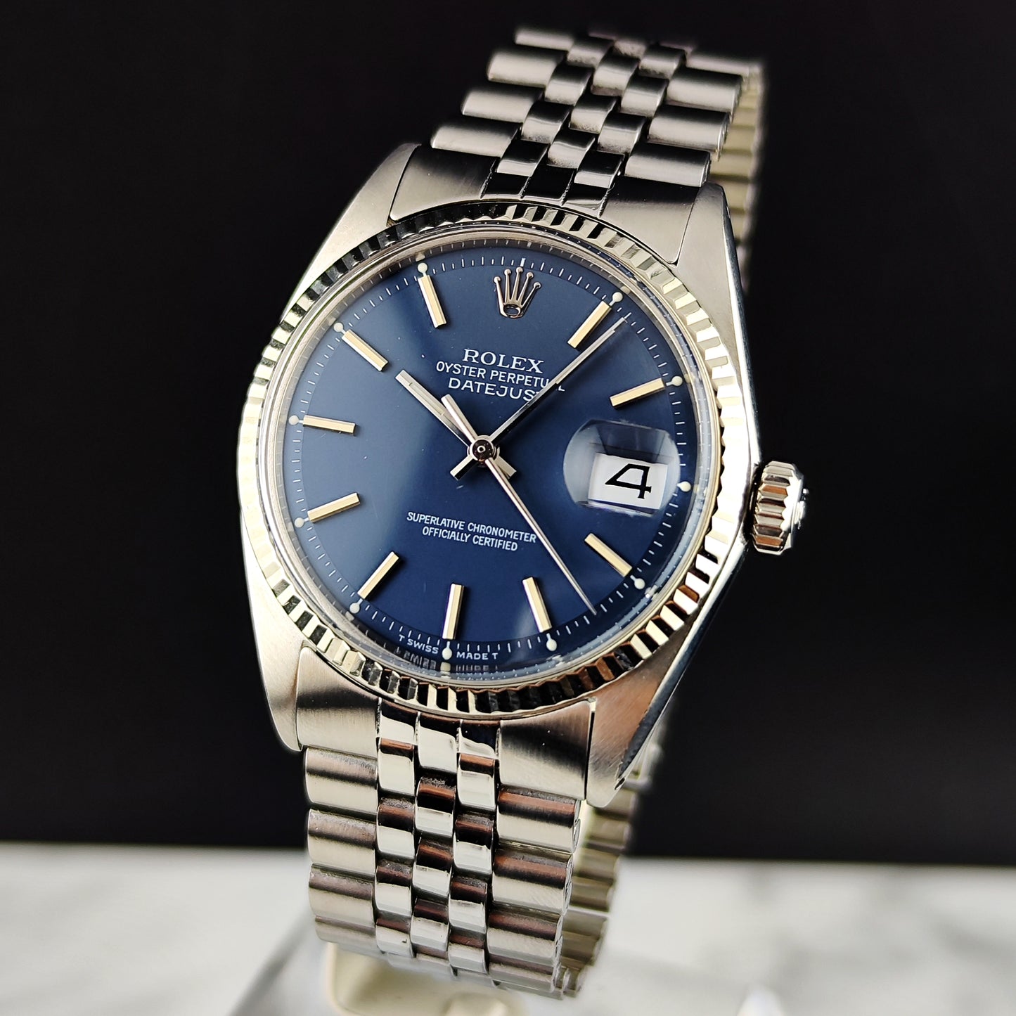 Rolex Datejust 36 Blue Dial 1973 18ct Bezel | Serviced 07/2026 [REF. 1601]