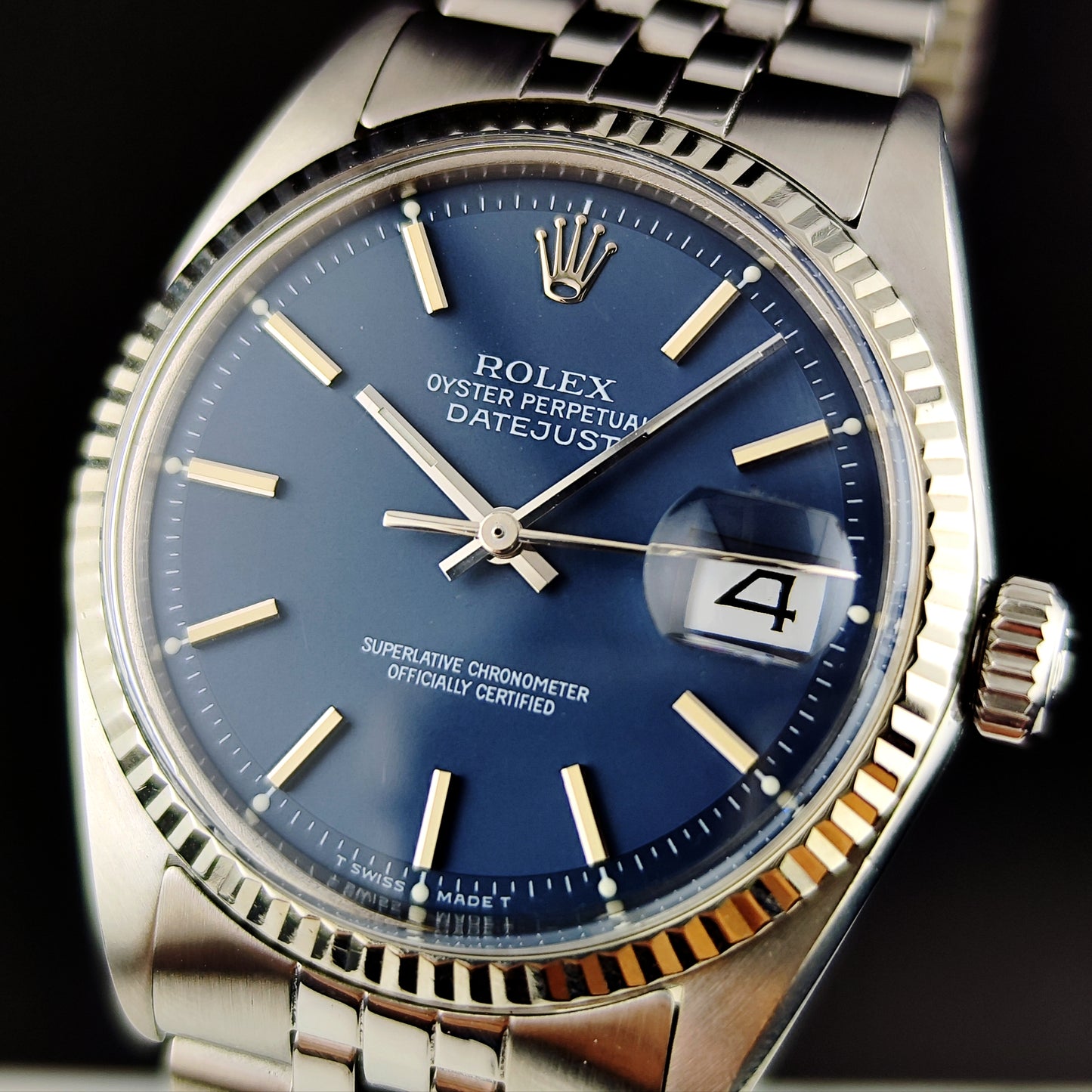 Rolex Datejust 36 Blue Dial 1973 18ct Bezel | Serviced 07/2026 [REF. 1601]