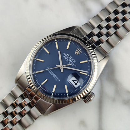 Rolex Datejust 36 Blue Dial 1973 18ct Bezel | Serviced 07/2026 [REF. 1601]