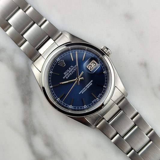 Rolex Datejust 36 Blue Dial Fullset 2002 Serviced 08/2026 [REF. 16200]