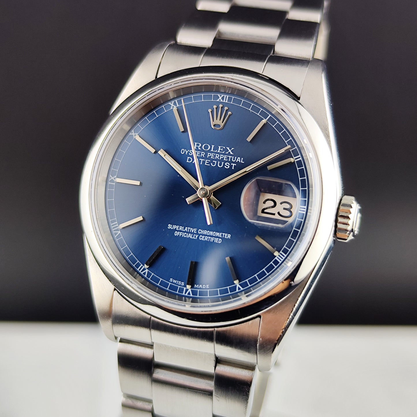 Rolex Datejust 36 Blue Dial Fullset 2002 Serviced 08/2026 [REF. 16200]