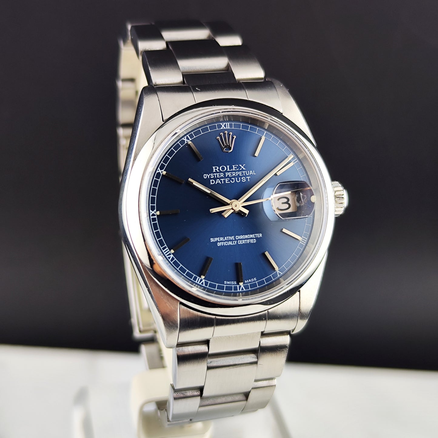Rolex Datejust 36 Blue Dial Fullset 2002 Serviced 08/2026 [REF. 16200]