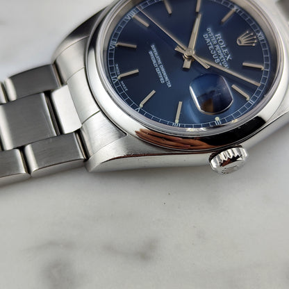 Rolex Datejust 36 Blue Dial Fullset 2002 Serviced 08/2026 [REF. 16200]