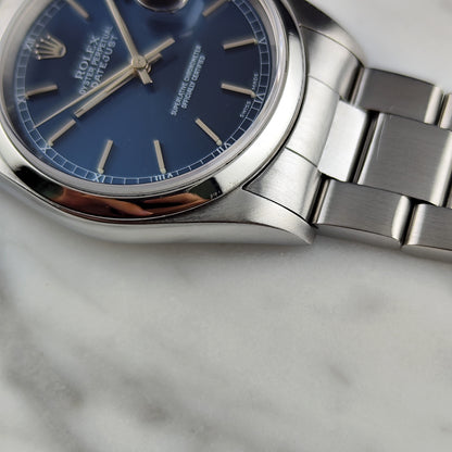 Rolex Datejust 36 Blue Dial Fullset 2002 Serviced 08/2026 [REF. 16200]