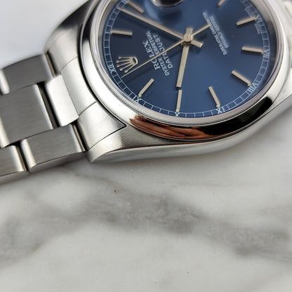 Rolex Datejust 36 Blue Dial Fullset 2002 Serviced 08/2026 [REF. 16200]