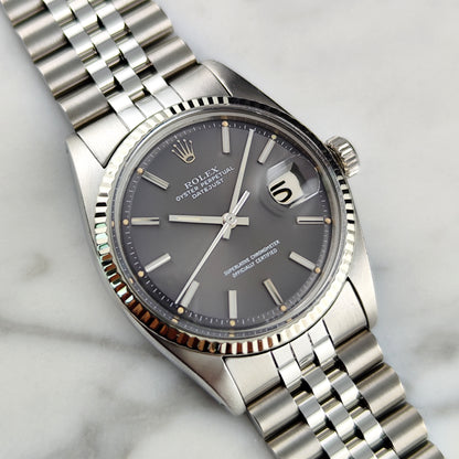 Rolex Datejust 36 Grey Dial 18ct Bezel 1973 [REF. 1601]