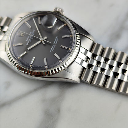 Rolex Datejust 36 Grey Dial 18ct Bezel 1973 [REF. 1601]
