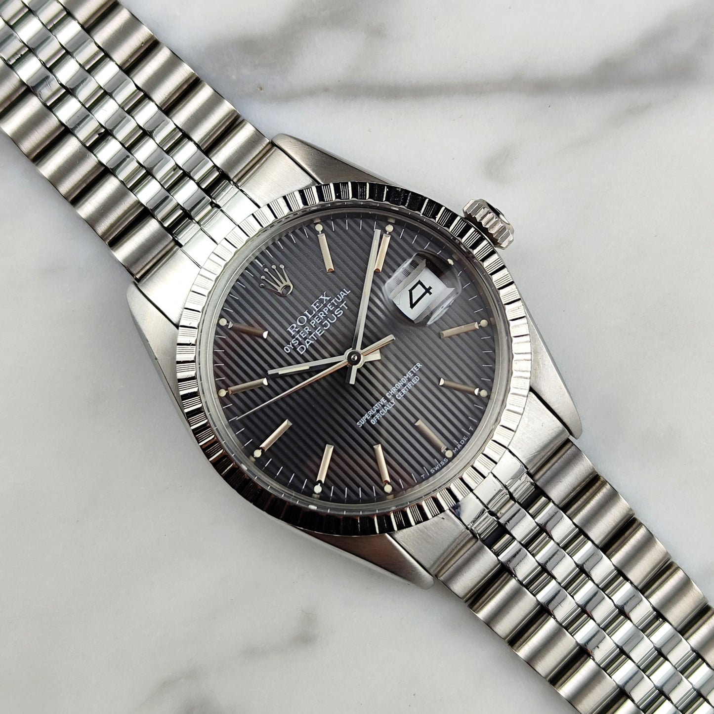 Rolex Datejust 36 Grey Tapestry Dial 1984 Serviced 08/2026 [REF. 16030]