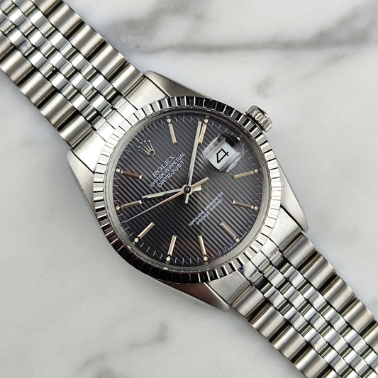 Rolex Datejust 36 Grey Tapestry Dial 1984 Serviced 08/2026 [REF. 16030]