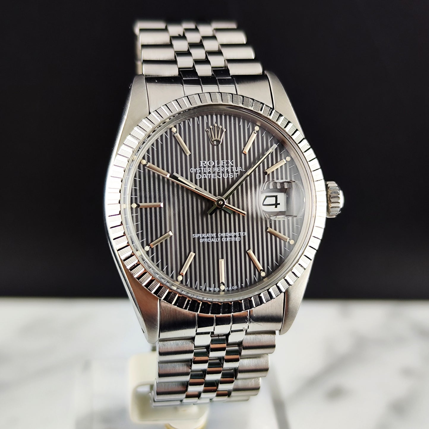 Rolex Datejust 36 Grey Tapestry Dial 1984 Serviced 08/2026 [REF. 16030]