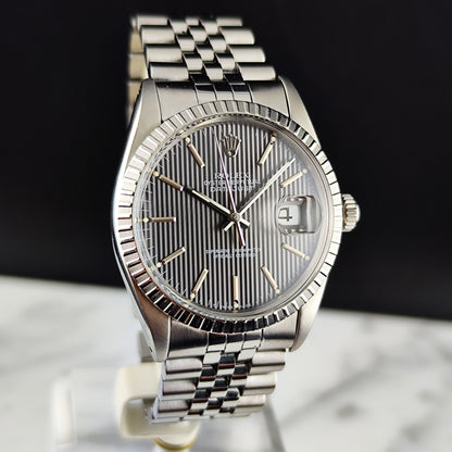 Rolex Datejust 36 Grey Tapestry Dial 1984 Serviced 08/2026 [REF. 16030]