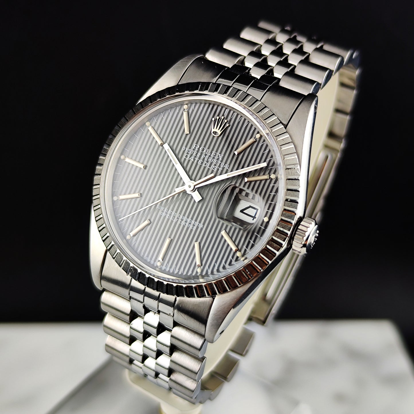 Rolex Datejust 36 Grey Tapestry Dial 1984 Serviced 08/2026 [REF. 16030]