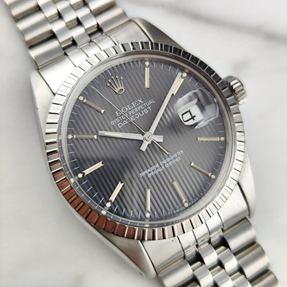 Rolex Datejust 36 Grey Tapestry Dial 1984 Serviced 08/2026 [REF. 16030]
