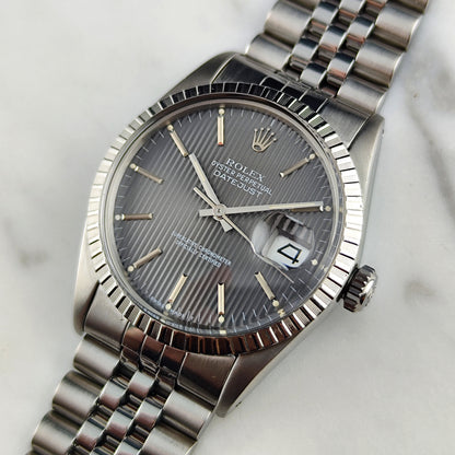 Rolex Datejust 36 Grey Tapestry Dial 1984 Serviced 08/2026 [REF. 16030]