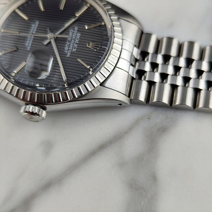 Rolex Datejust 36 Grey Tapestry Dial 1984 Serviced 08/2026 [REF. 16030]