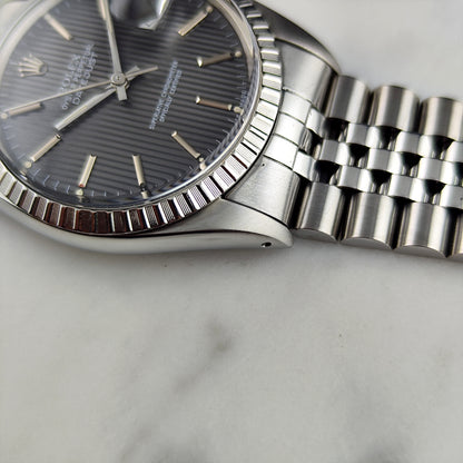 Rolex Datejust 36 Grey Tapestry Dial 1984 Serviced 08/2026 [REF. 16030]