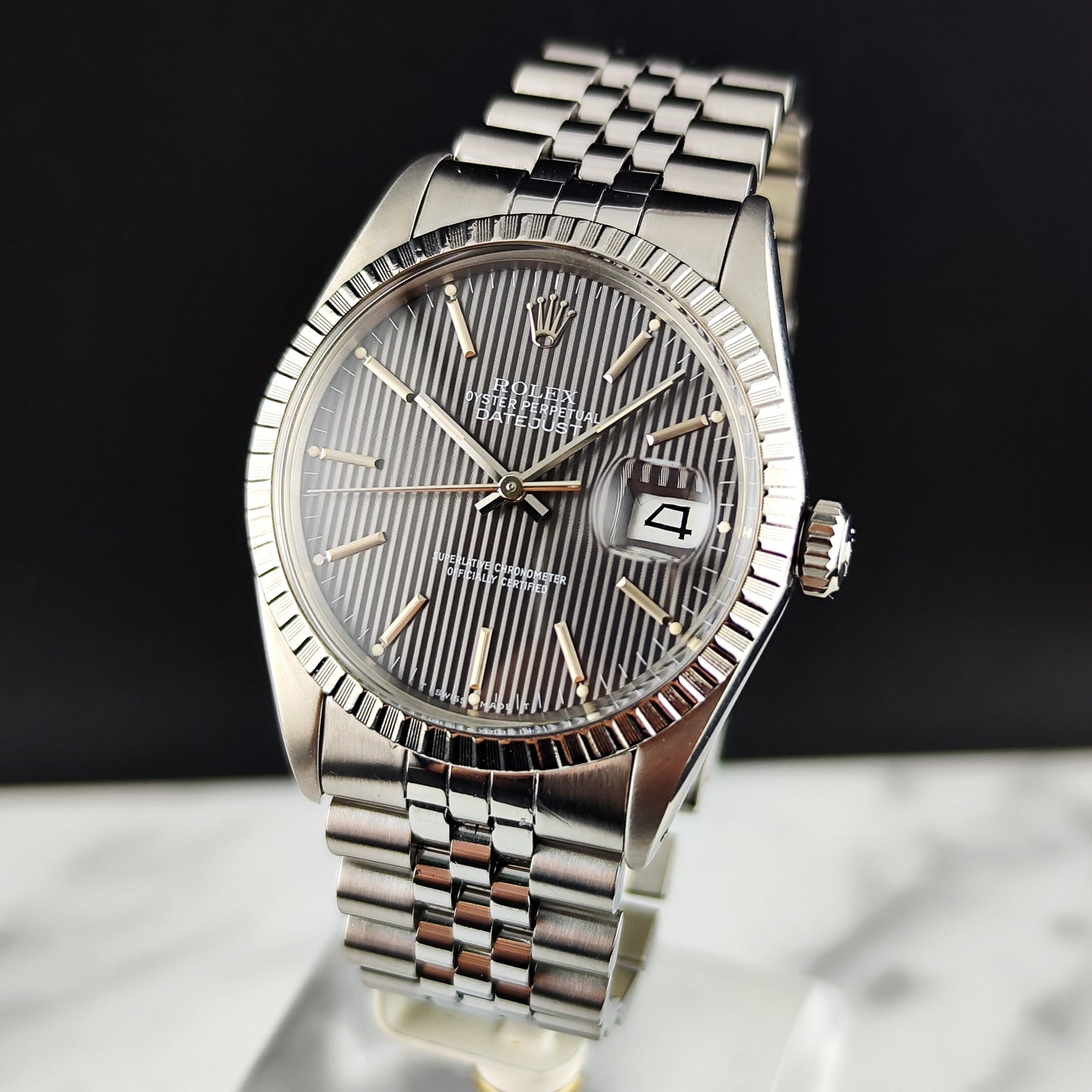Rolex Datejust 36 Grey Tapestry Dial 1984 Serviced 08/2026 [REF. 16030]