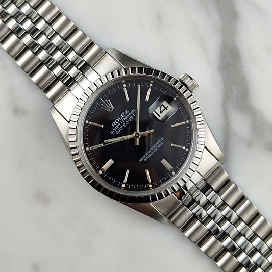 ROLEX Datejust 36 Black Dial 1980 Serviced 09/2026 [REF. 16030]