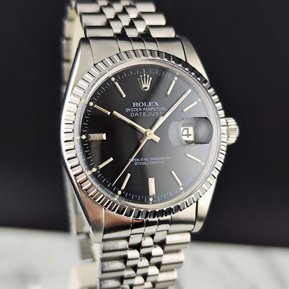 ROLEX Datejust 36 Black Dial 1980 Serviced 09/2026 [REF. 16030]