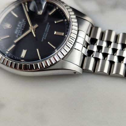 ROLEX Datejust 36 Black Dial 1980 Serviced 09/2026 [REF. 16030]
