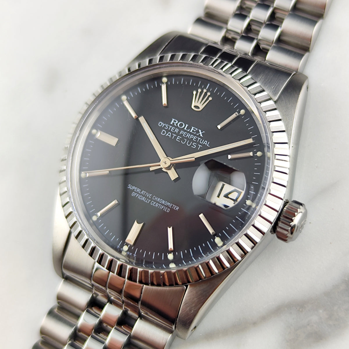 ROLEX Datejust 36 Black Dial 1980 Serviced 09/2026 [REF. 16030]