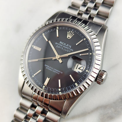 ROLEX Datejust 36 Black Dial 1980 Serviced 09/2026 [REF. 16030]
