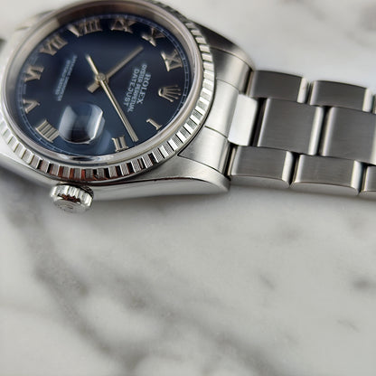 ROLEX Datejust 36 Blue Roman Dial 1999 Serviced 09/2026 [REF. 16220]
