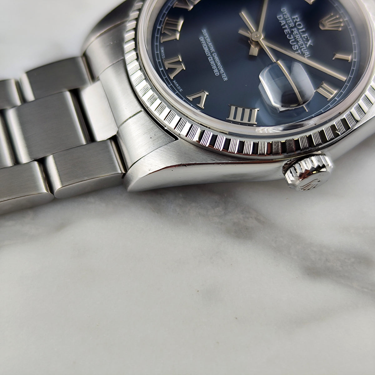 ROLEX Datejust 36 Blue Roman Dial 1999 Serviced 09/2026 [REF. 16220]