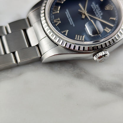 ROLEX Datejust 36 Blue Roman Dial 1999 Serviced 09/2026 [REF. 16220]