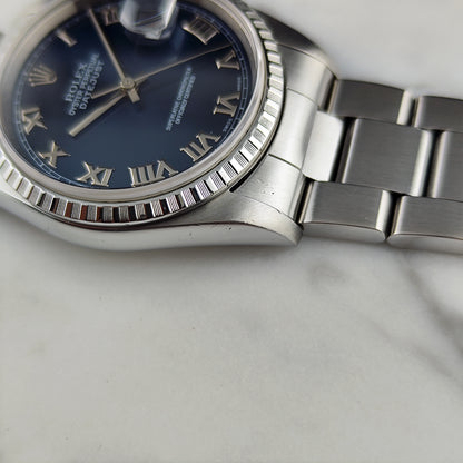 ROLEX Datejust 36 Blue Roman Dial 1999 Serviced 09/2026 [REF. 16220]